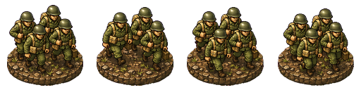 Infantry animation sheet used for Allied Frontline Defense ground enemies