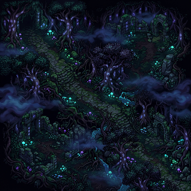 Enchanted Forest map background for Arcane Bastion waves 1-5